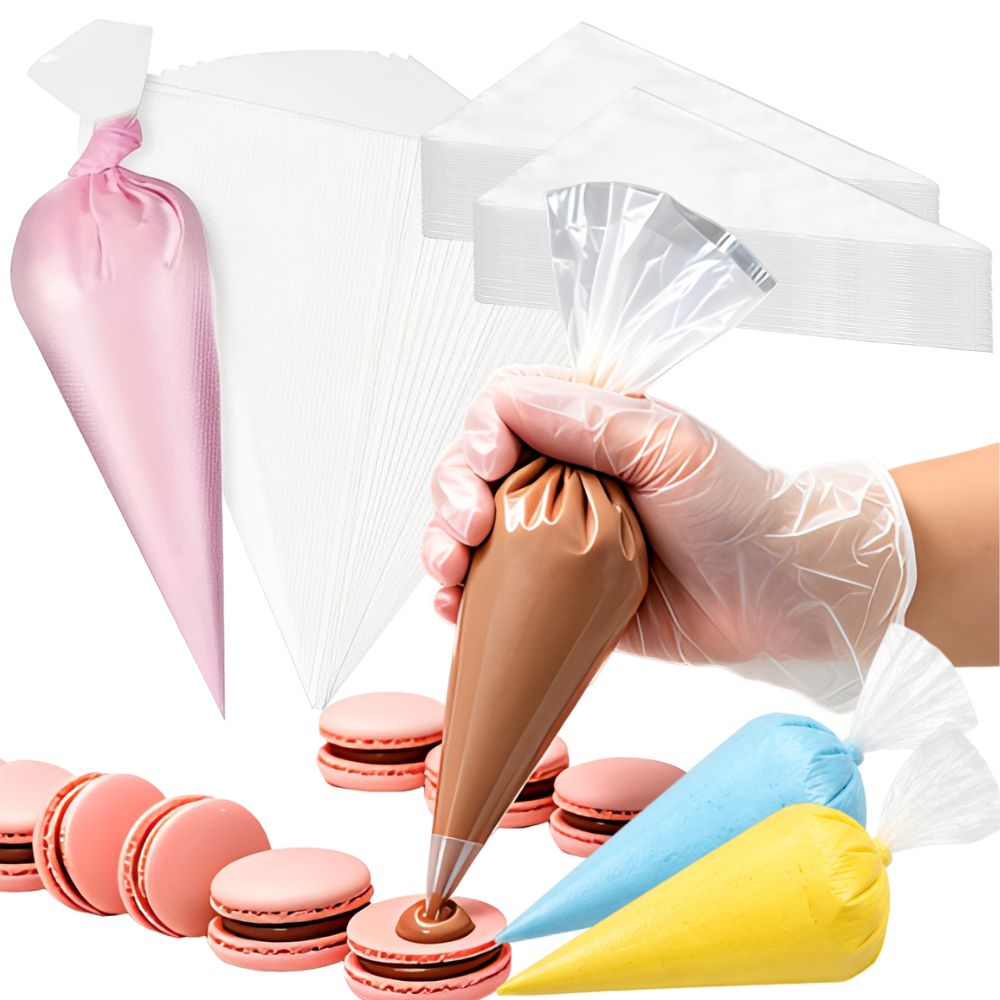 Piping Bag Disposable - 50 adet S/M/L Şeffaf Tek Kullanımlık
