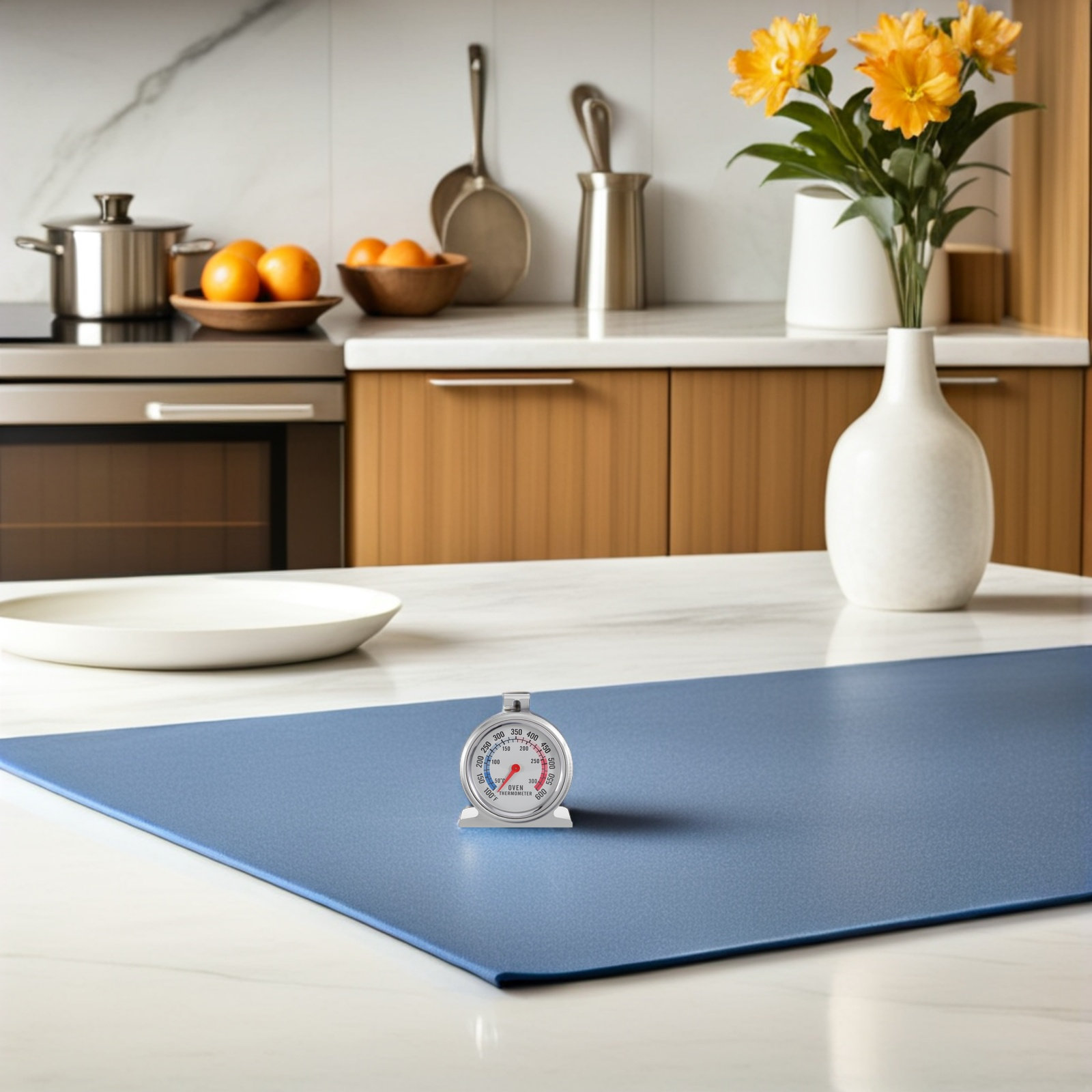 Kitchen Design For Baking - Fırın Termometresi Paslanmaz Çelik Kompakt Tasarım