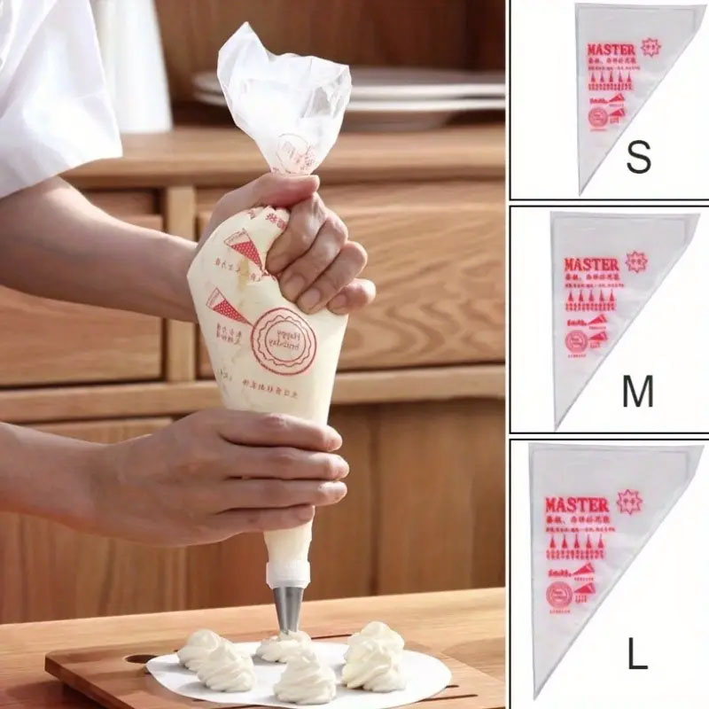 Piping Bag Disposable - 100 adet kalın tek kullanımlık pasta