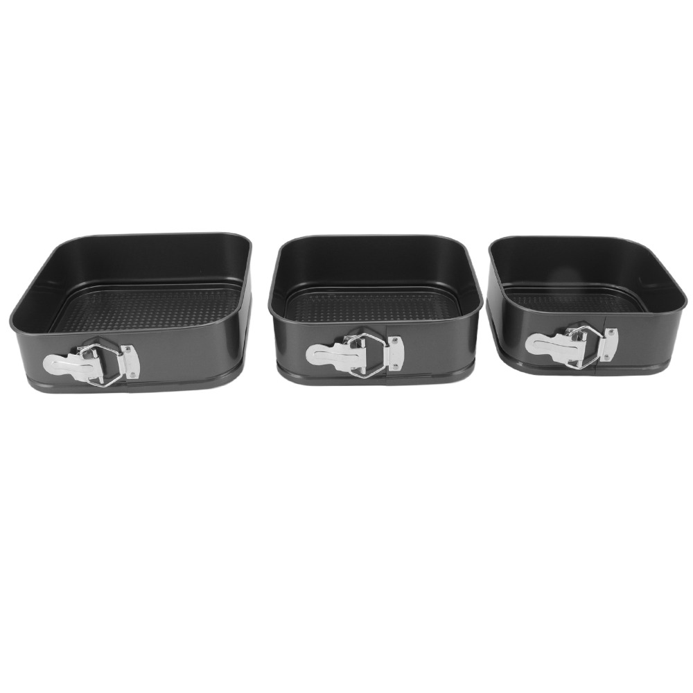 Springform Pan Set - 3 Parça Karbon Çelik Yaylı Kek