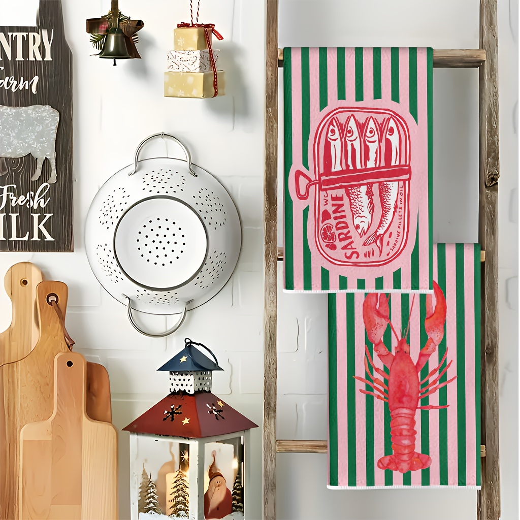 2 Adet, Amerikan Retro Çizgili - Kitchen Baking Cloth incelemesi ve fiyatı